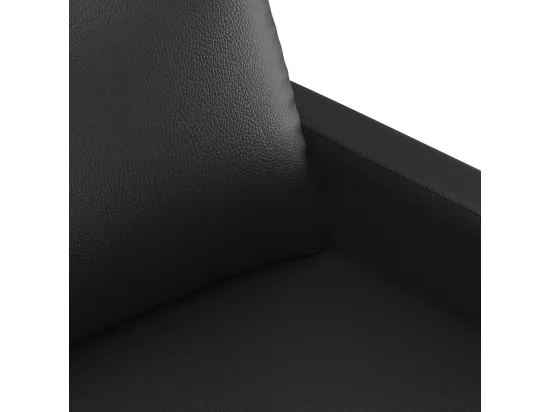 Canapé à 3 places Noir 180 cm Similicuir