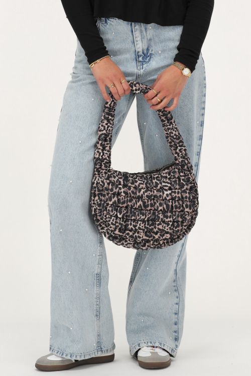 Panterprint tas met smock