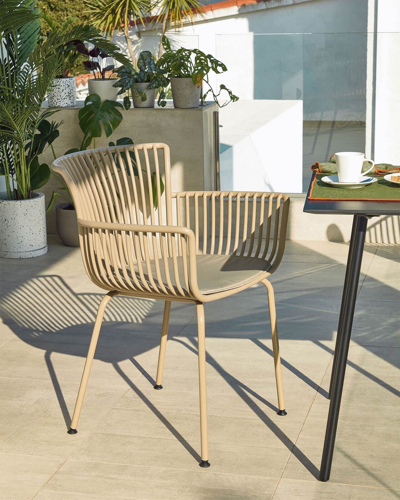 Kave Home Gartenstuhl SURPIKA 4er Set beige