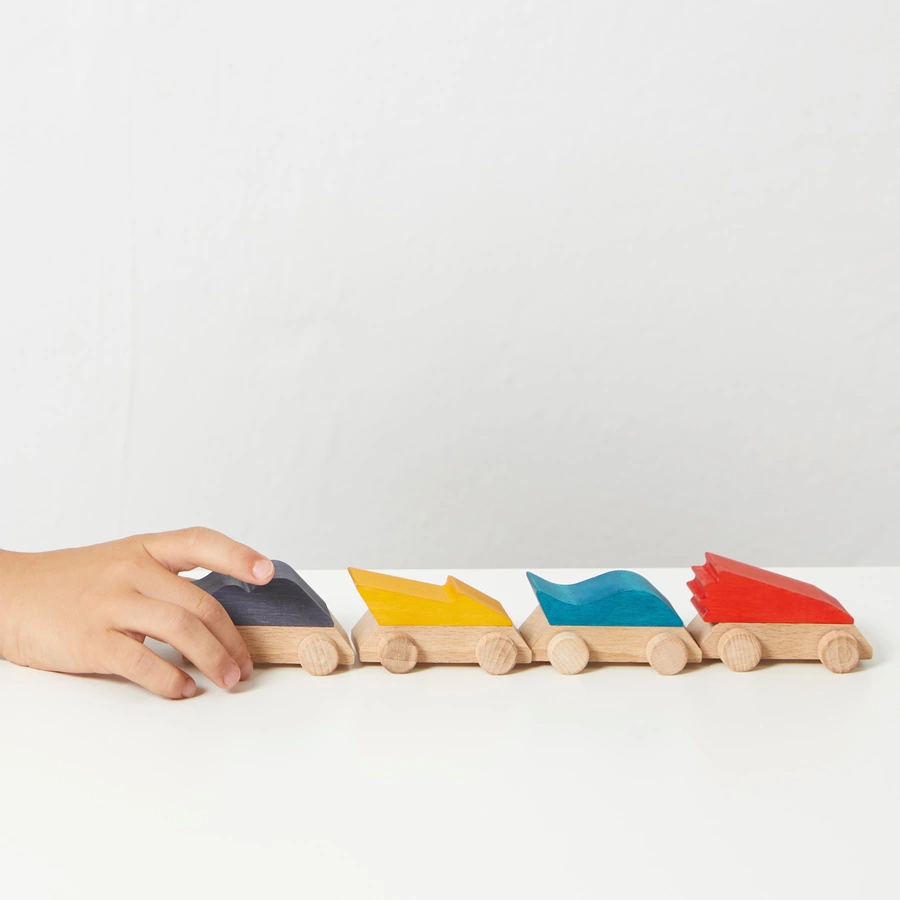 Montessori® Pack 4 Superwagen mehrfarbig