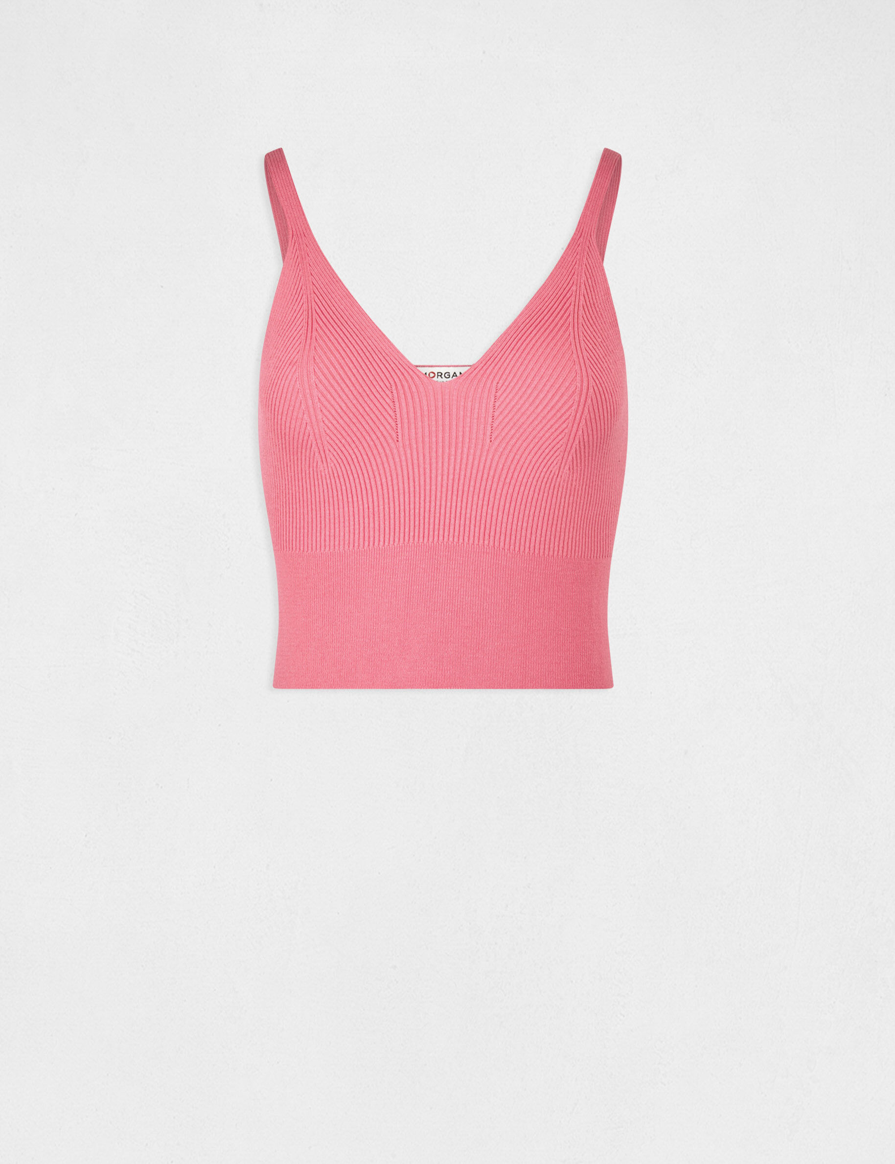Débardeur pull à bretelles fines rose femme - rose