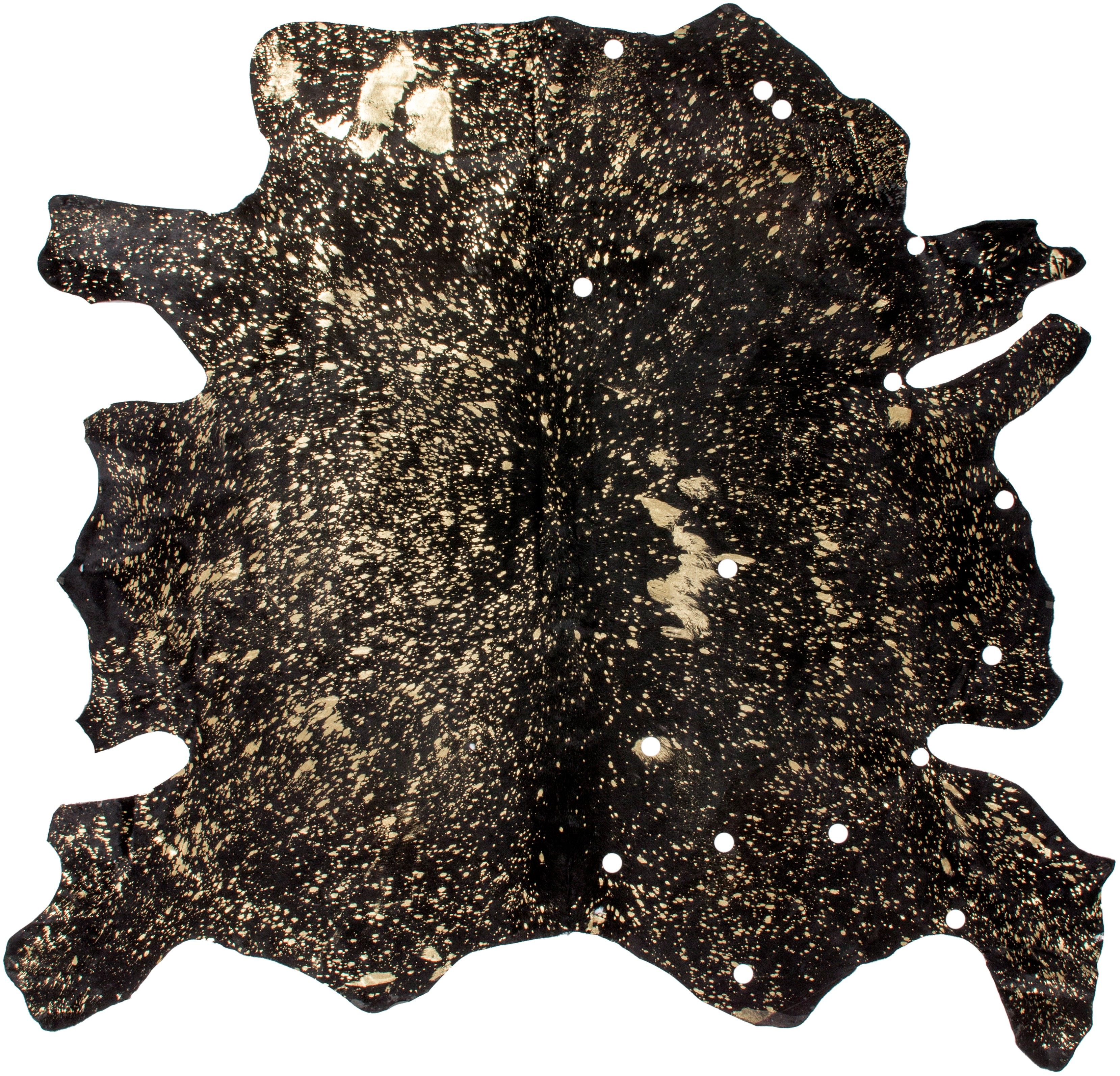 Vloerkleed 110 Zwart Goud Glam
