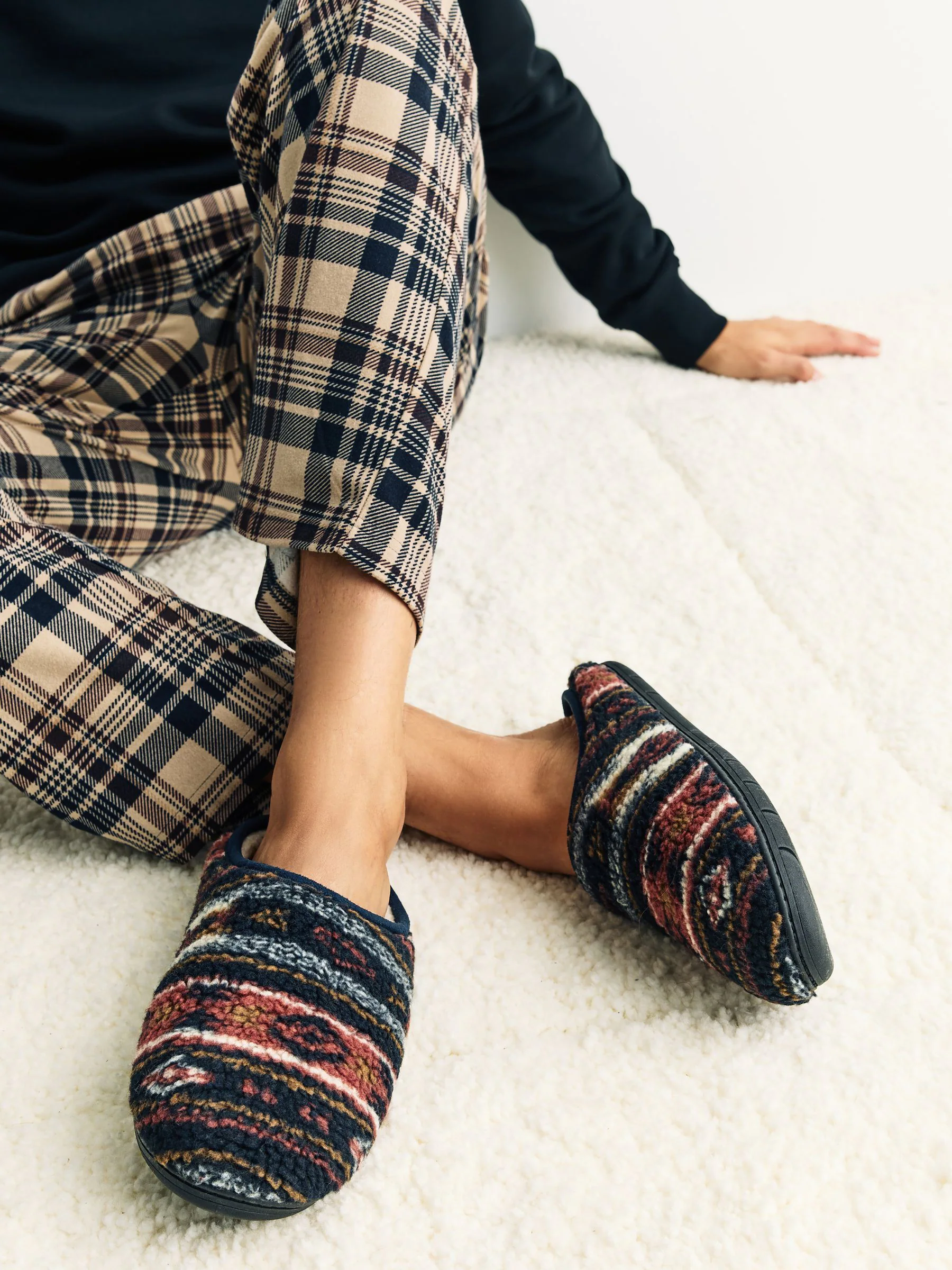 Grijs - Borg Patterned Slippers