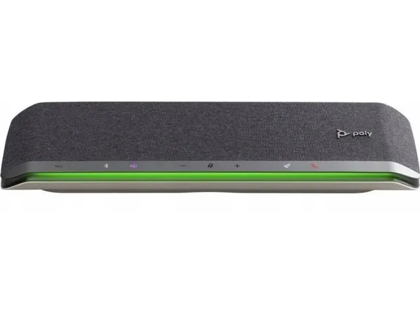 Poly Sync 60-M - Smart højttalertelefon - Bluetooth - kablet, trådløs - NFC - USB-A, USB-C - sølv - Certified for Microsoft Teams, Zoom Certified