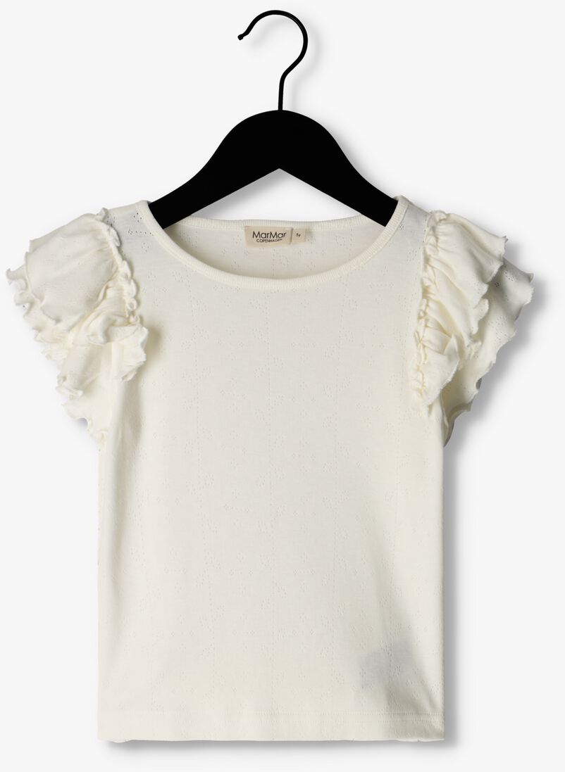 MARMAR COPENHAGEN witte marmar copenhagen t-shirt tavora frill