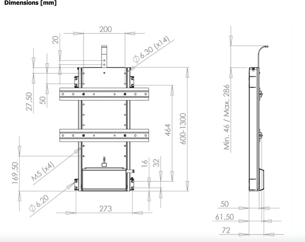 Venset TS-700-C Supports TV