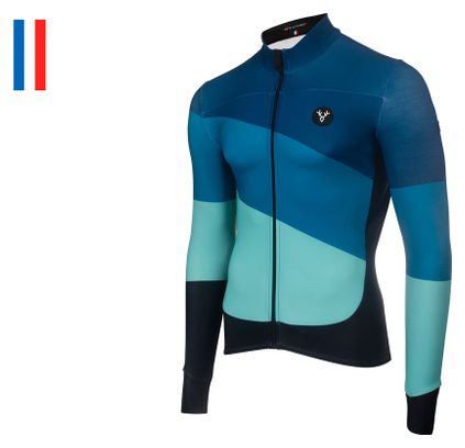Maillot Manches Longues LeBram Roselend Vert / Bleu Coupe Ajustée