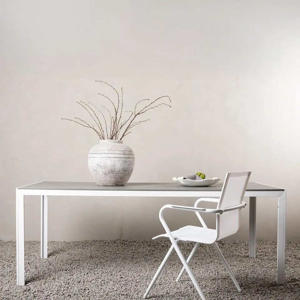 Tuintafel Wit Grijs - 150x90x75cm - Break