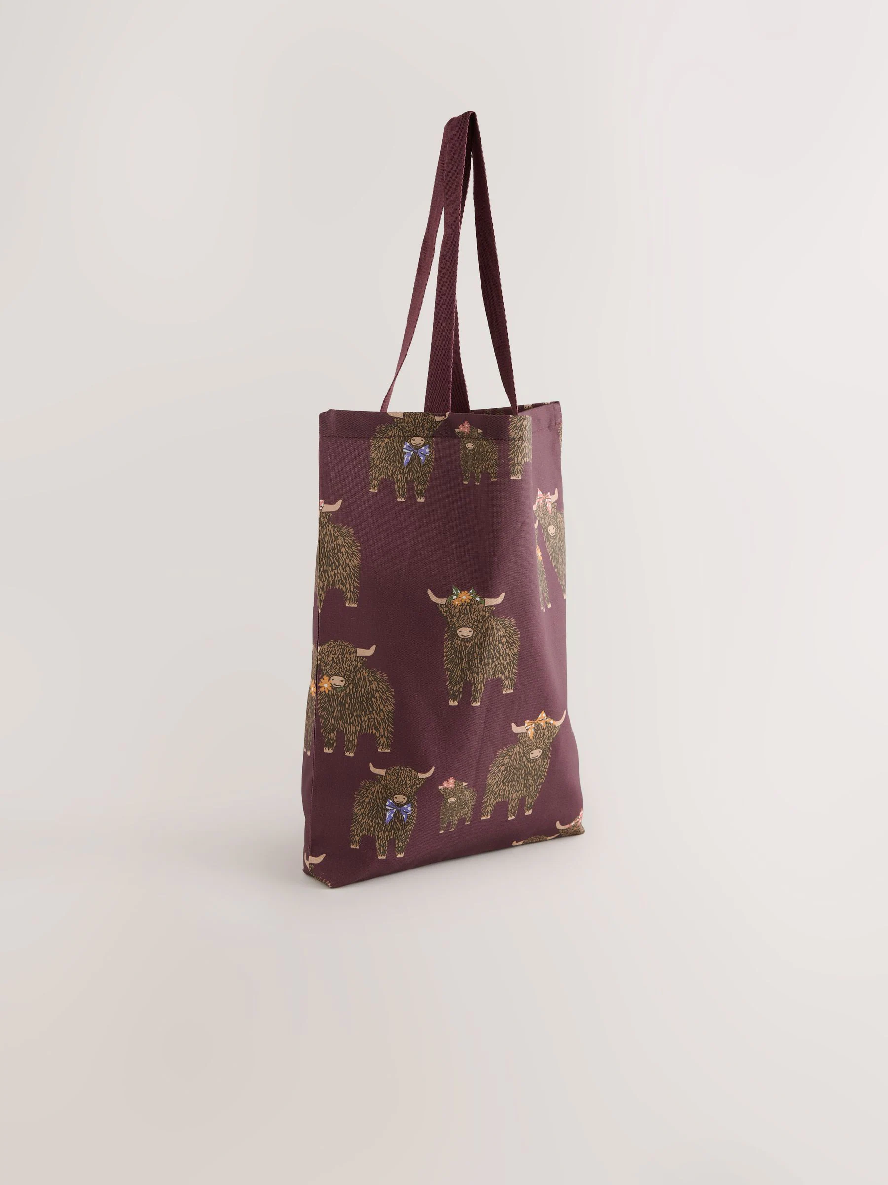 Burgundy Red Hamish - Initial Shopper 100% Cotton Bag