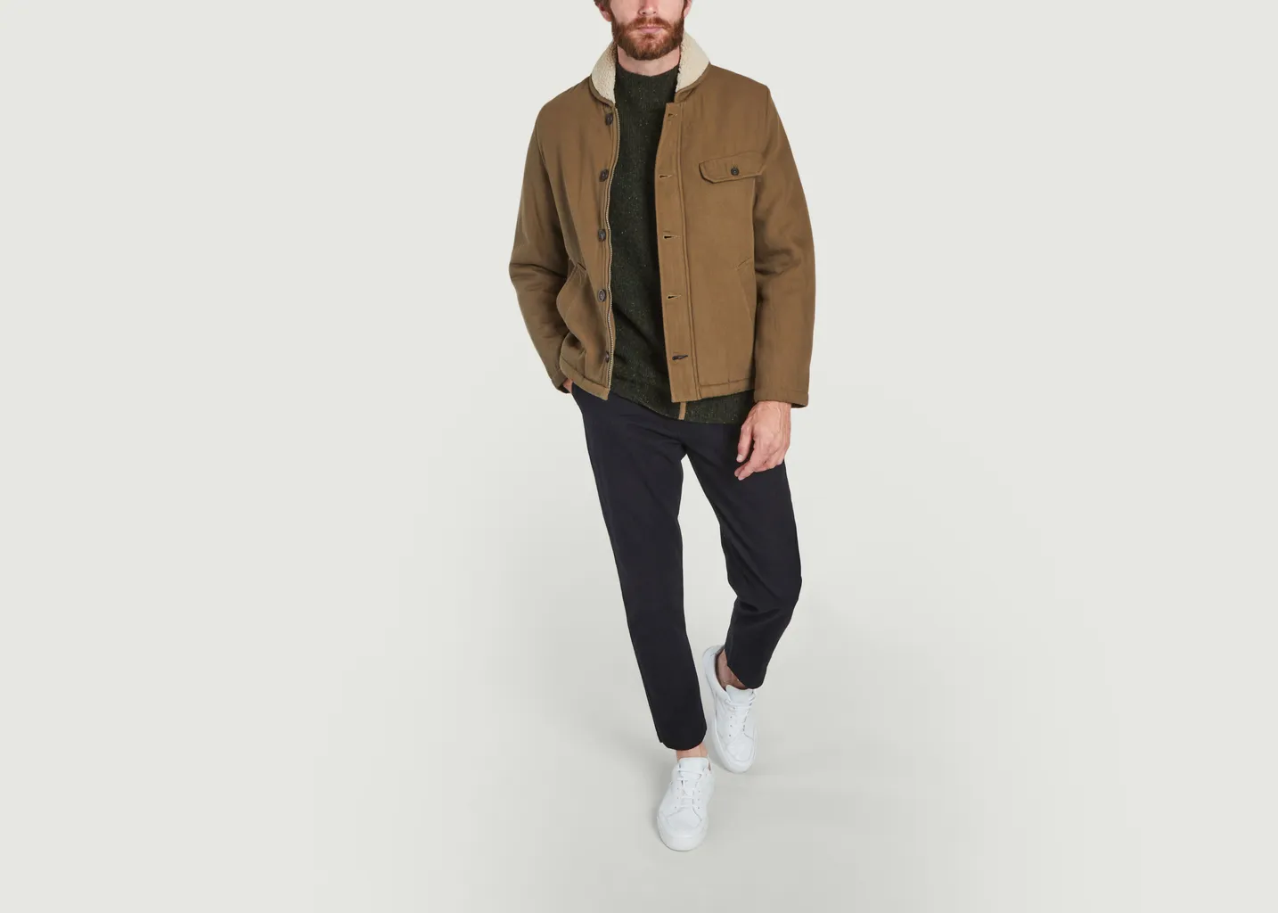 Veste coupe boxy en coton doublée effet fourrure N1 Universal Works