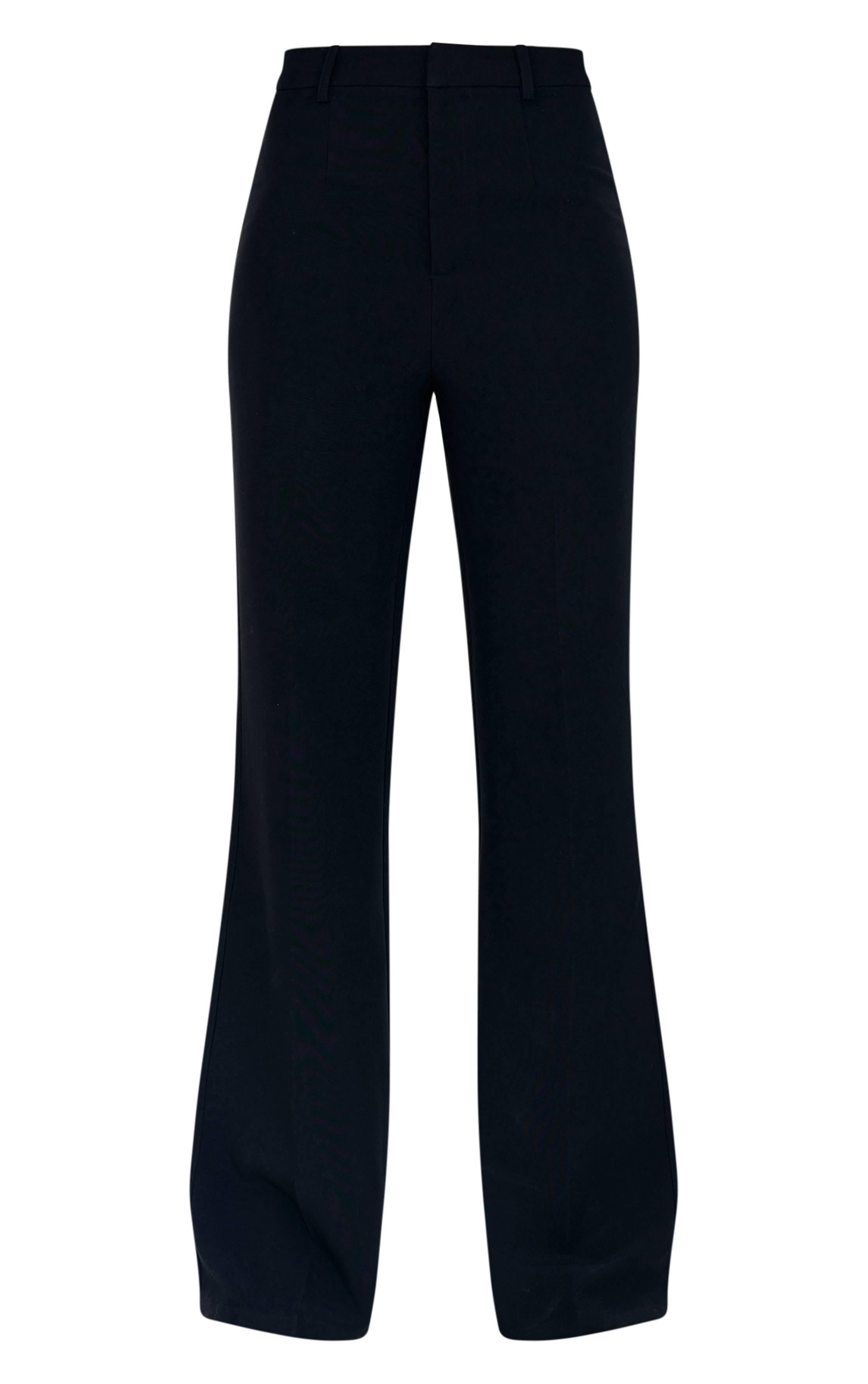 Noir Pantalon Tailleur Taille Haute Coupe Tall