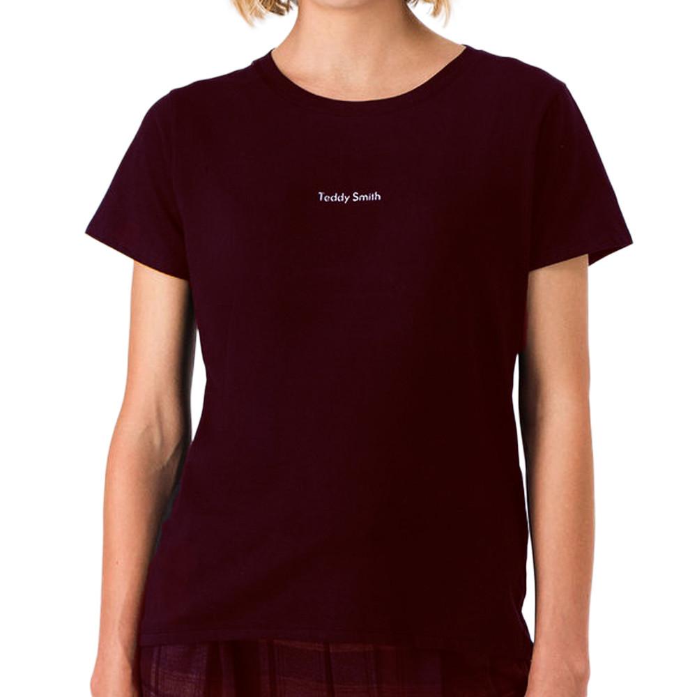 Teddy Smith T-shirt Marron Femme Teddy Smith Ribelle