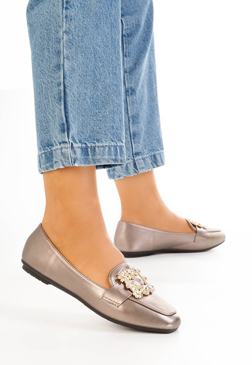 Mocassins élégants femme gris Gialla
