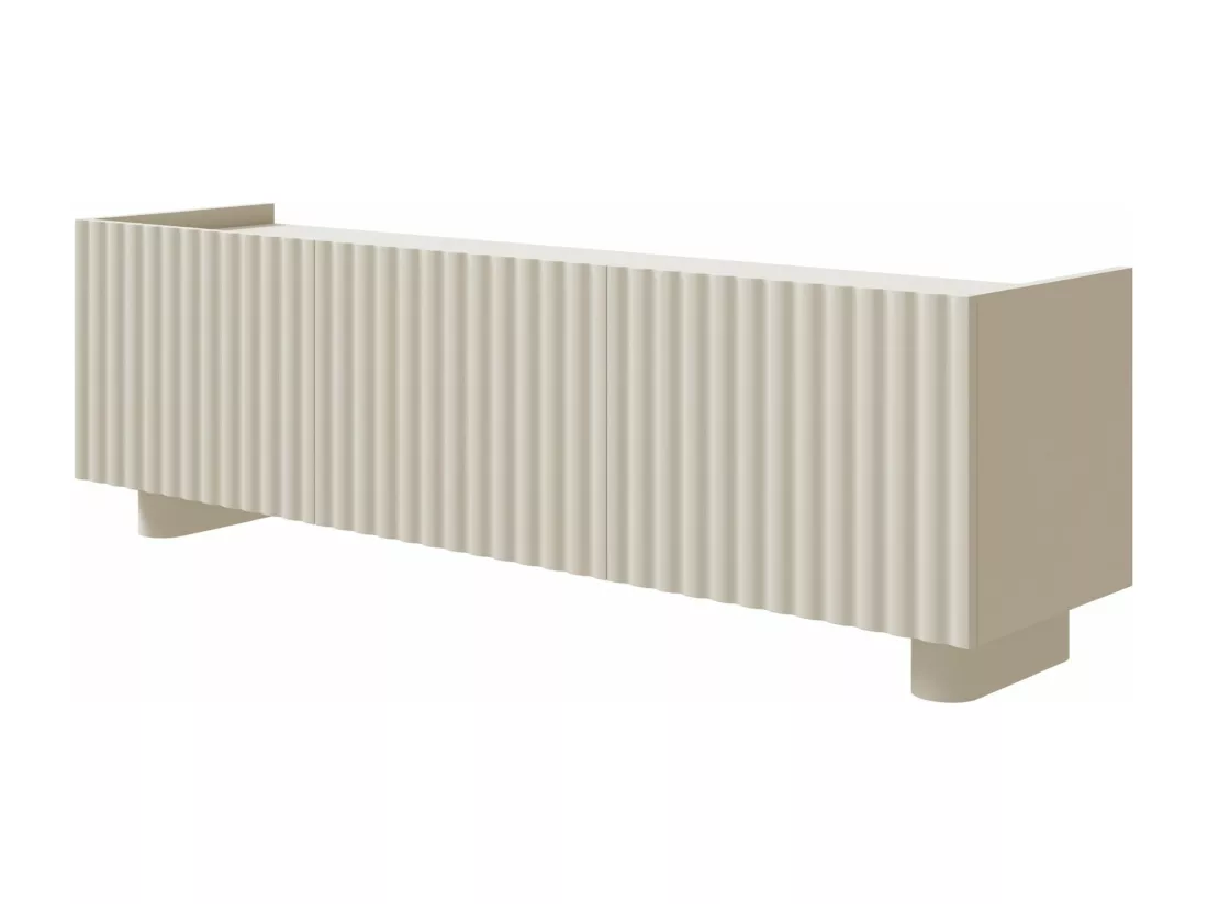 Meuble TV 3 portes - 144 cm - grège - FIORRA