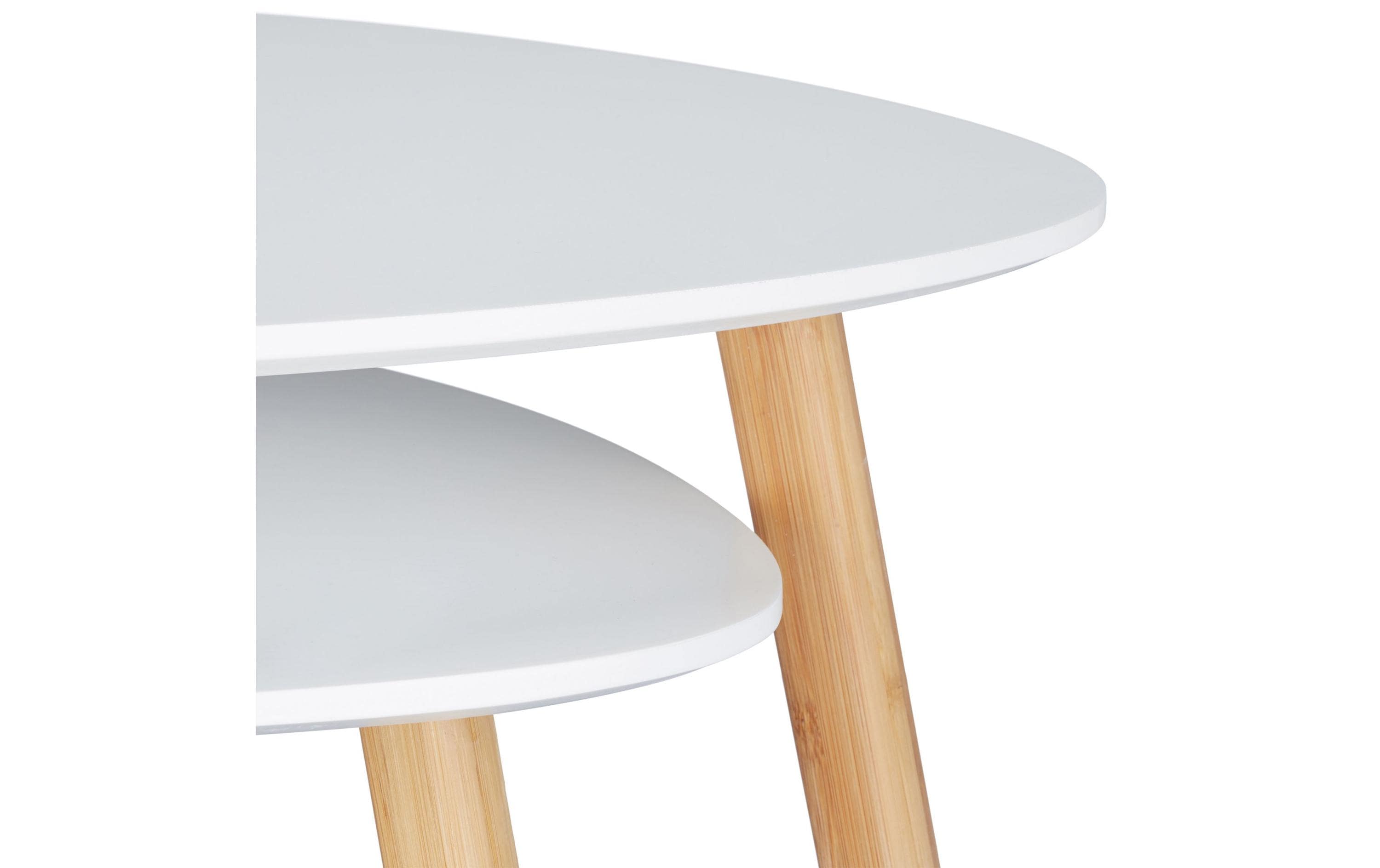 Couchtisch 2er Set 40/60 x 40/48 cm, Nature/WeissSatztische