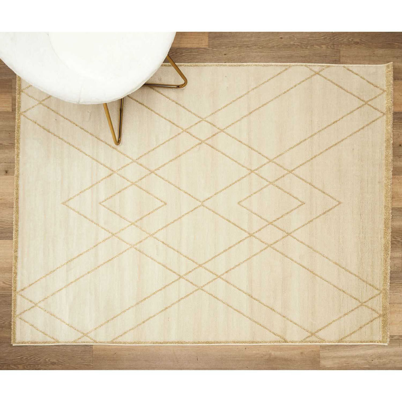 Home Deco Factory Tapis en Jute & Coton beige - 120x170 cm