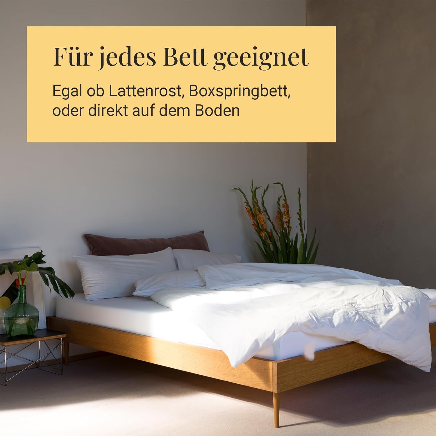 September – Matratze 180x220 cm Komfortschaum mit 14 cm Höhe – Komfortschaummatratze mittelweicher Härtegrad H2/H3 für Betten, Boxspringbetten – Oeko-TEX® Standard 100 zert. – Bezug bei 60°C waschbar
