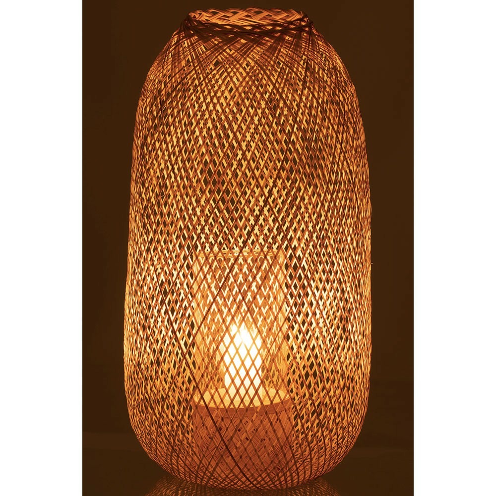 Lanterne hazel bambou naturel large