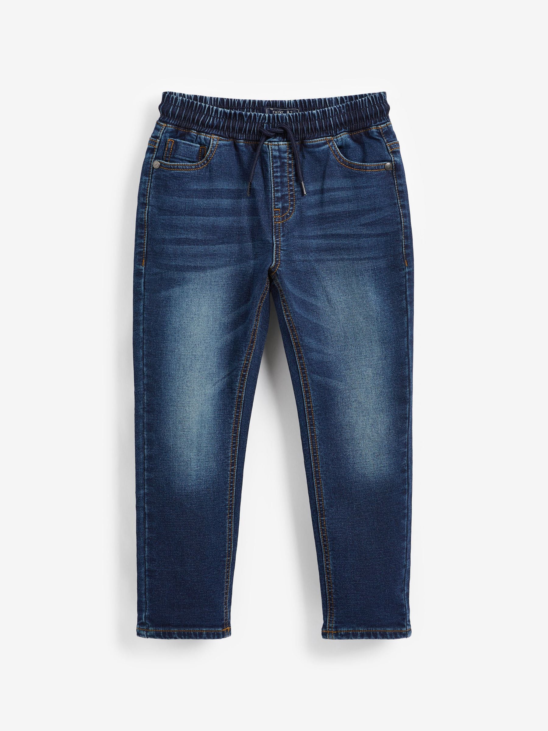 Indigoblauw - Jeans met stretch en elastische taille (3-16 jr)