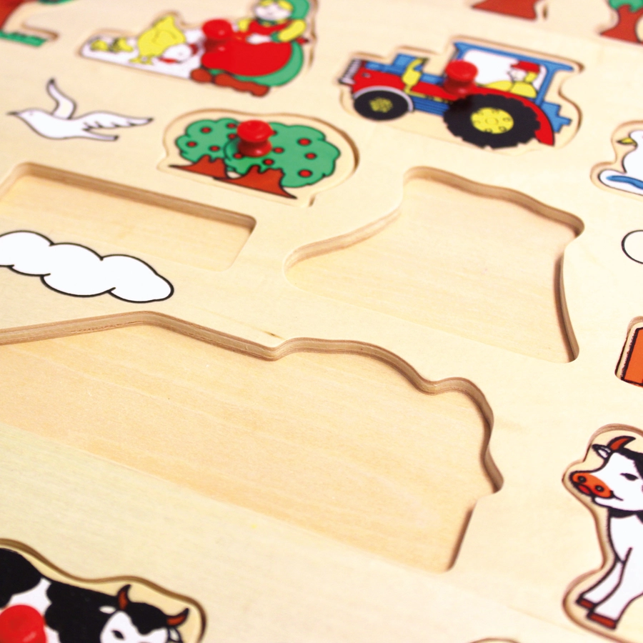 Bino Holz - Steckpuzzle Bauernhof, maxi