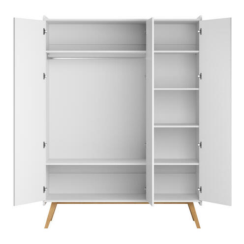 Armoire 3 portes Vintage - Blanc/chêne - VOX