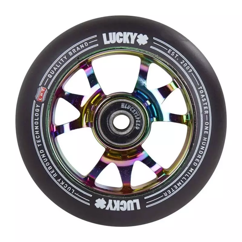 Lucky Toaster 110mm Roue Trottinette Freestyle Neochrome/Black 110mm