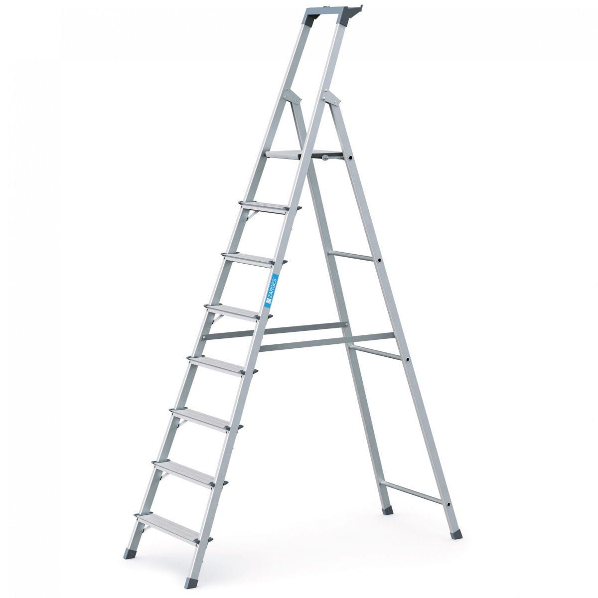 Zarges geklonken trapladder, geanodiseerd Scana S, 8 treden