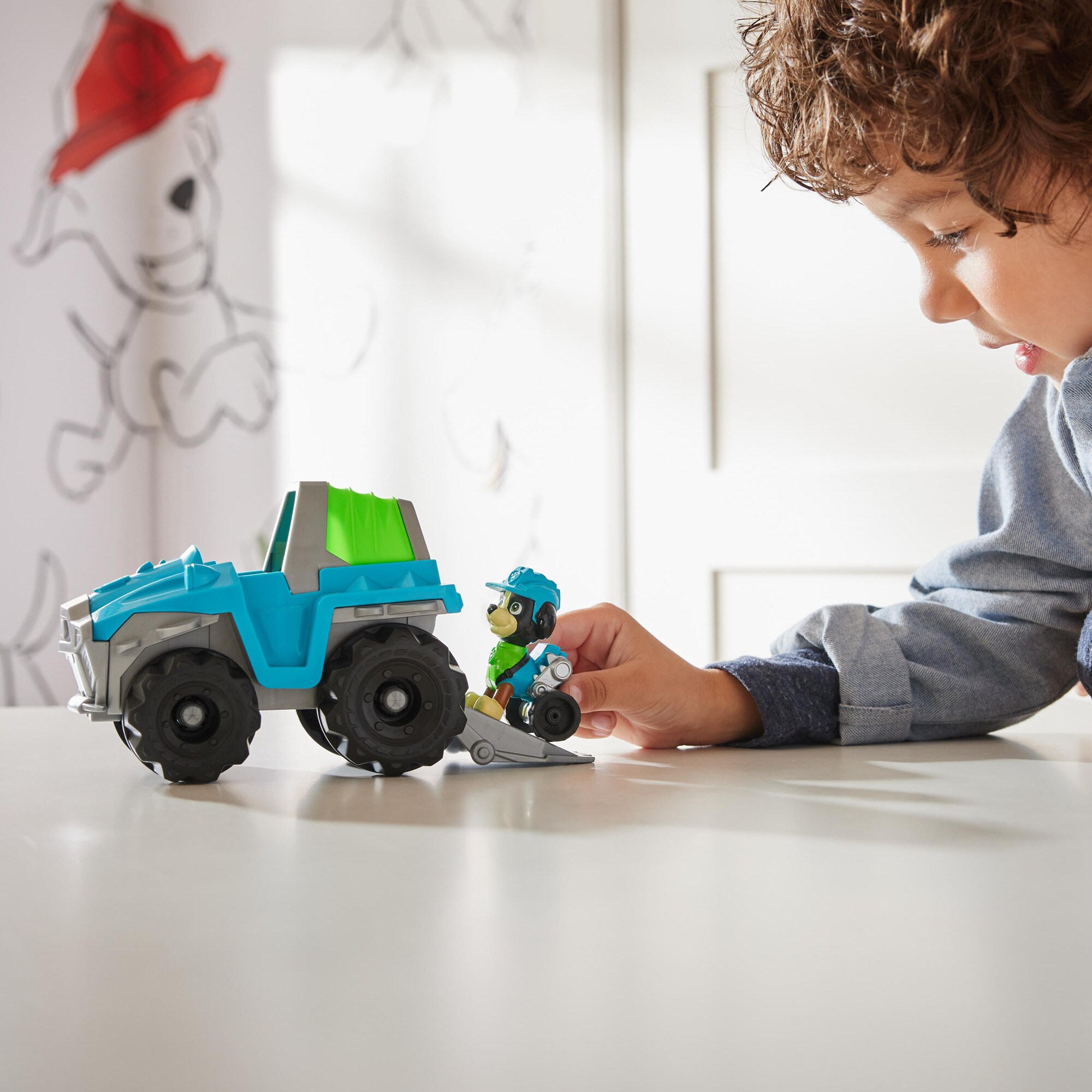 Spin Master Spielfahrzeug Paw Patrol - Dinosaurier-Rettungsfahrzeug mit Rex-Figur