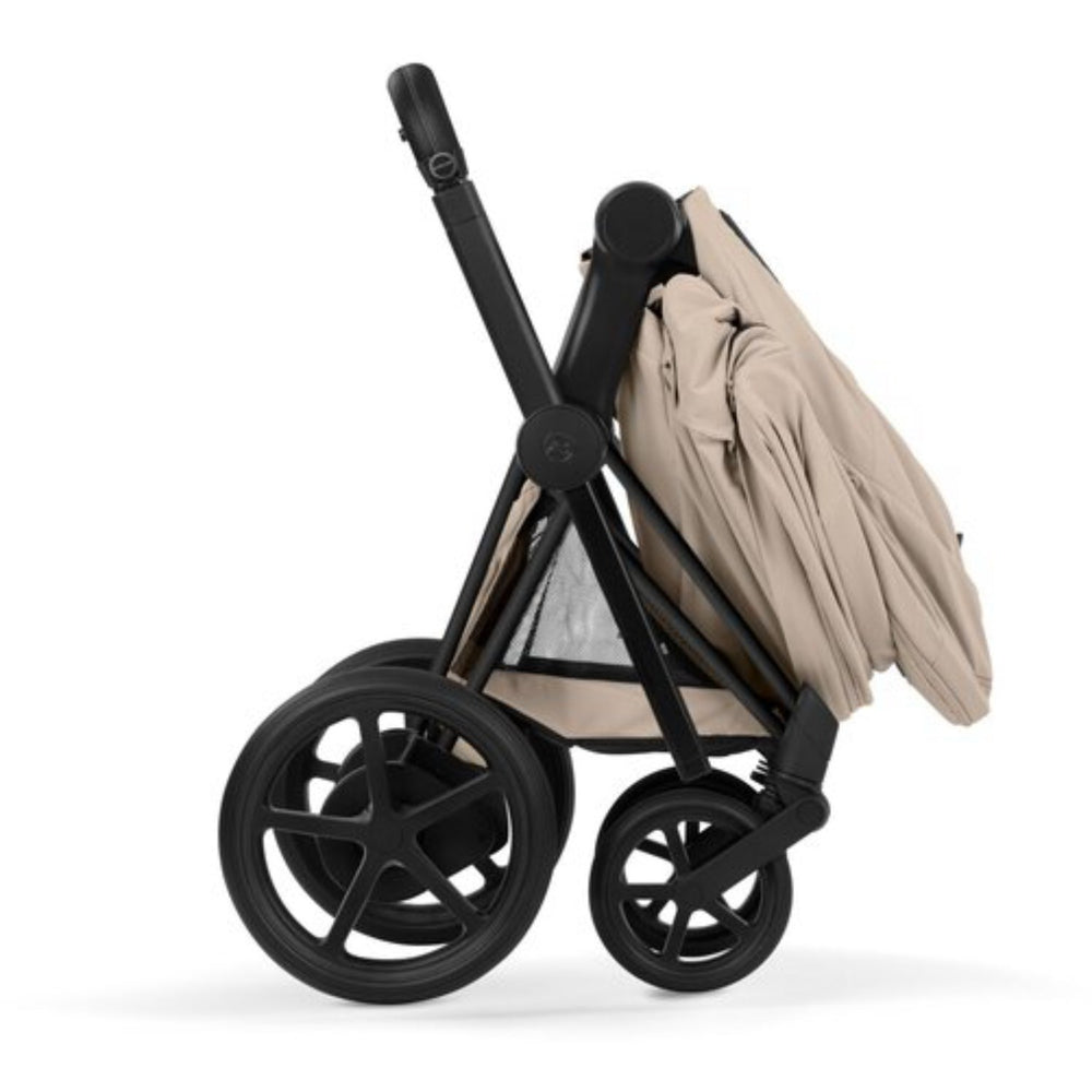 Køb Cybex Cozy Beige/Beige Epriam Comfort Matt Black Inklusiv Foldbar Liggedel