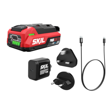 SKIL 20V startset accu 2.0Ah USB-C   PD-lader 3143AA