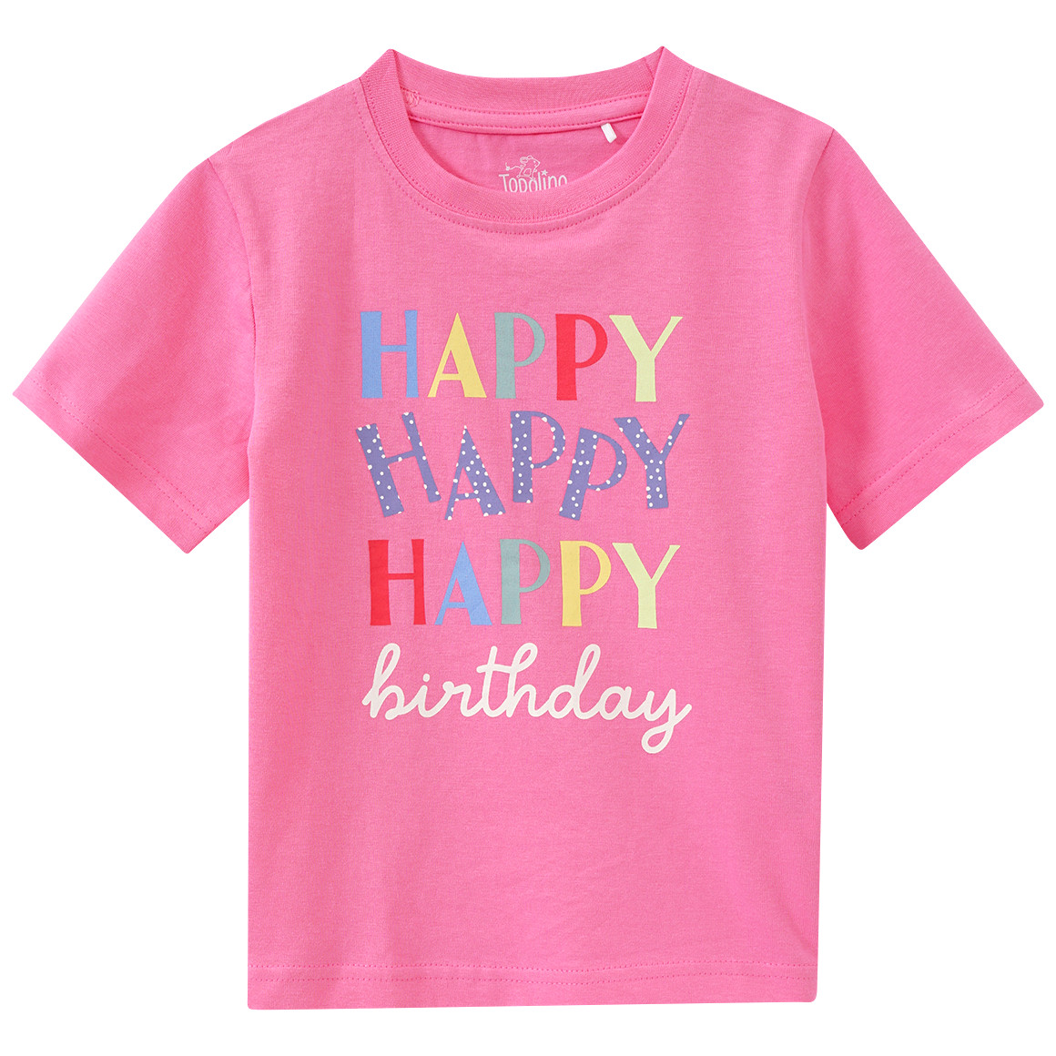 Topolino Kinder T-Shirt mit Geburtstags-Print pink