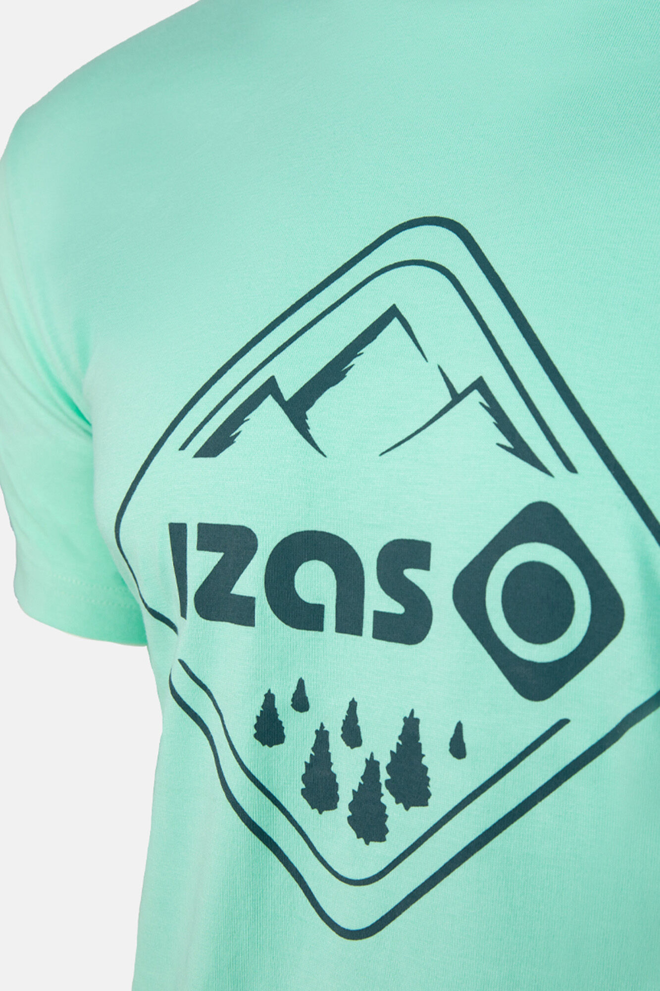 Camiseta de manga curta com estampa de folha - Pernas transparentes