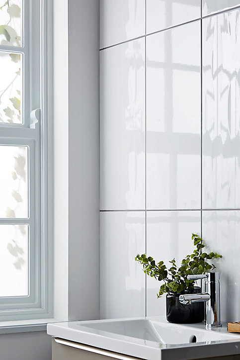 Carrelage mural blanc 30x60cm Perouso