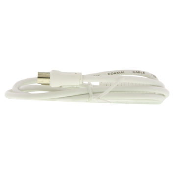Q-Link coax kabel 3CV2 HF stekker 1 meter rechtwit