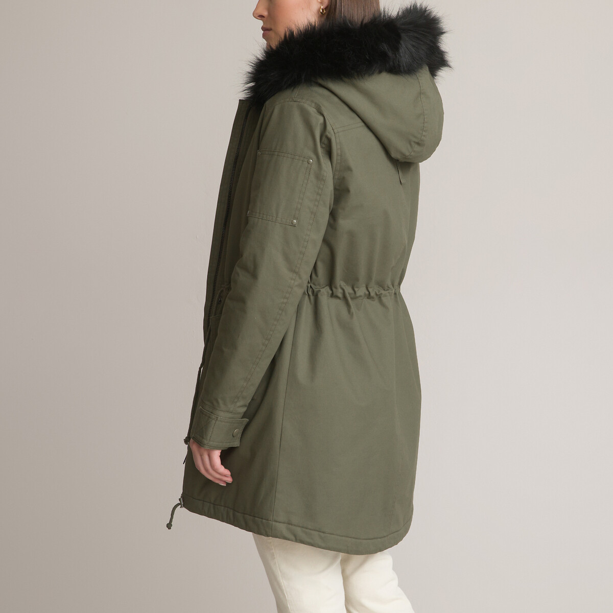 ANNE WEYBURN<br>Parka de comprimento médio com capuz fixo, perfeita para o inverno