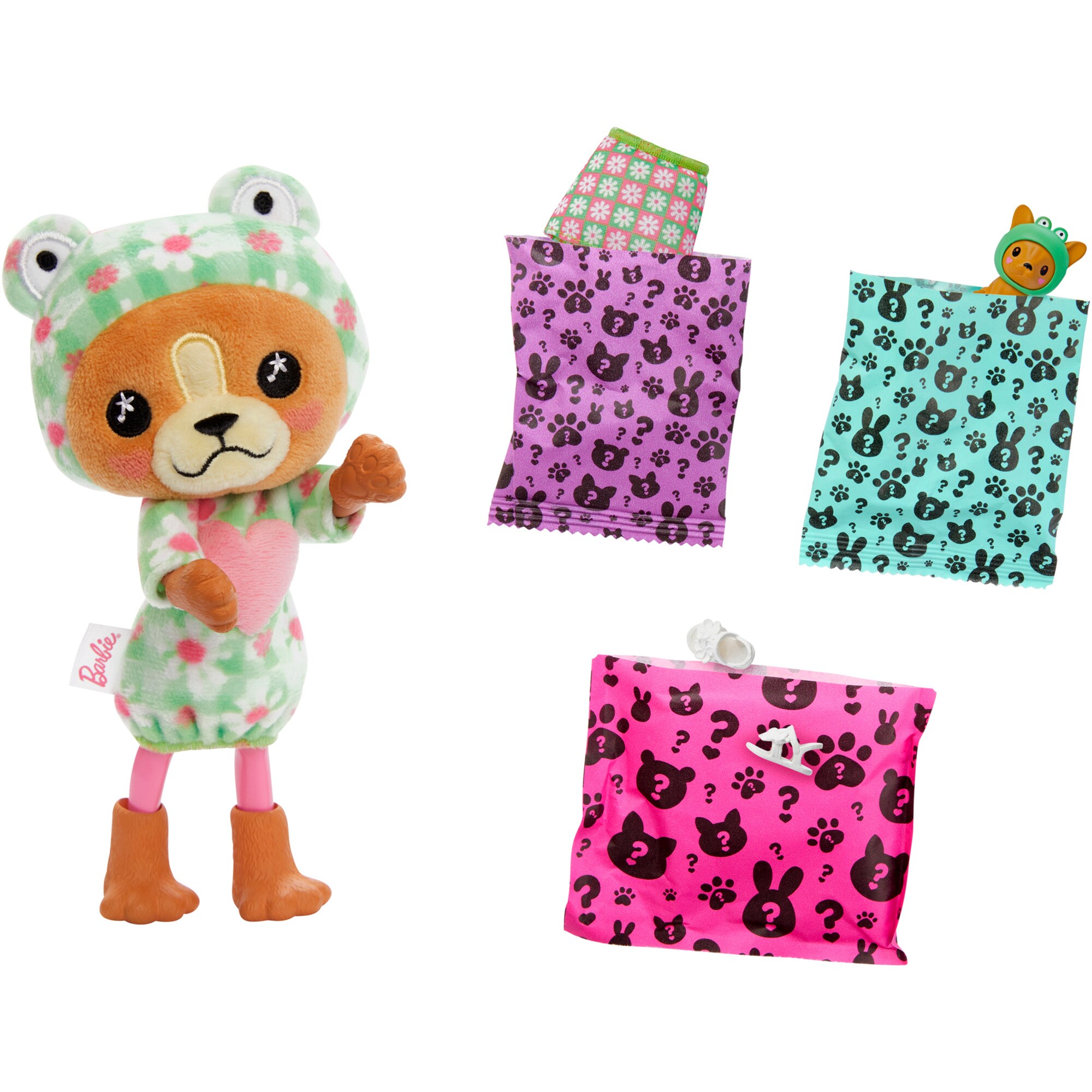 Mattel Puppe Barbie Cutie Reveal Chelsea Costume Cuties Serie - Dog in Frog