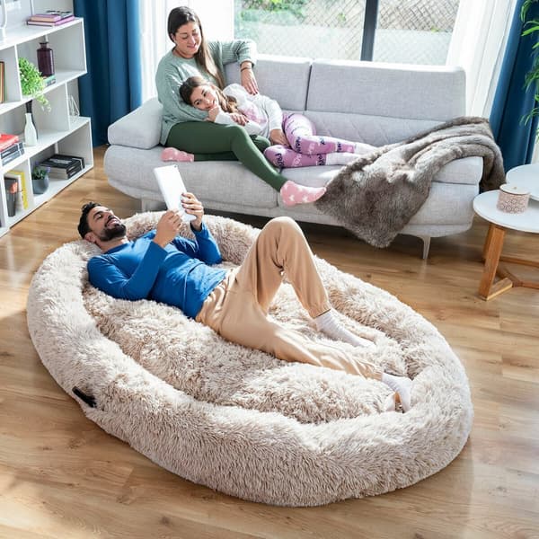 Hundeseng for mennesker | Human Dog Bed XXL InnovaGoods Beige