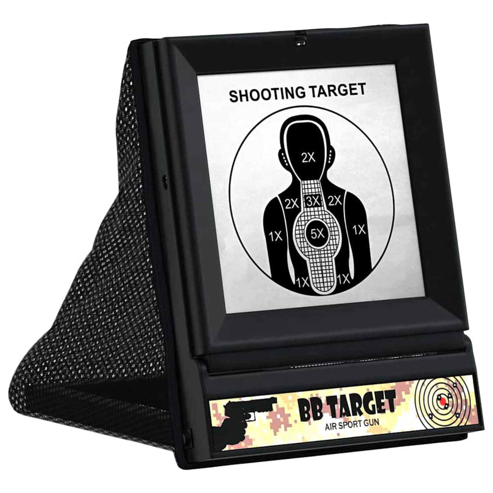 vidaXL Airsoft Doel Zwart 19 x 26 x 25 cm Kunststof