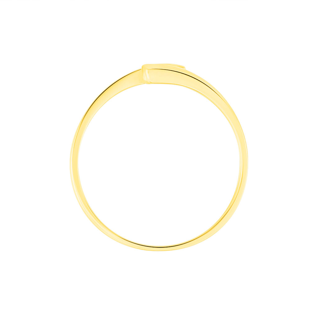 Bague Serti Couteau Or Jaune Saphir