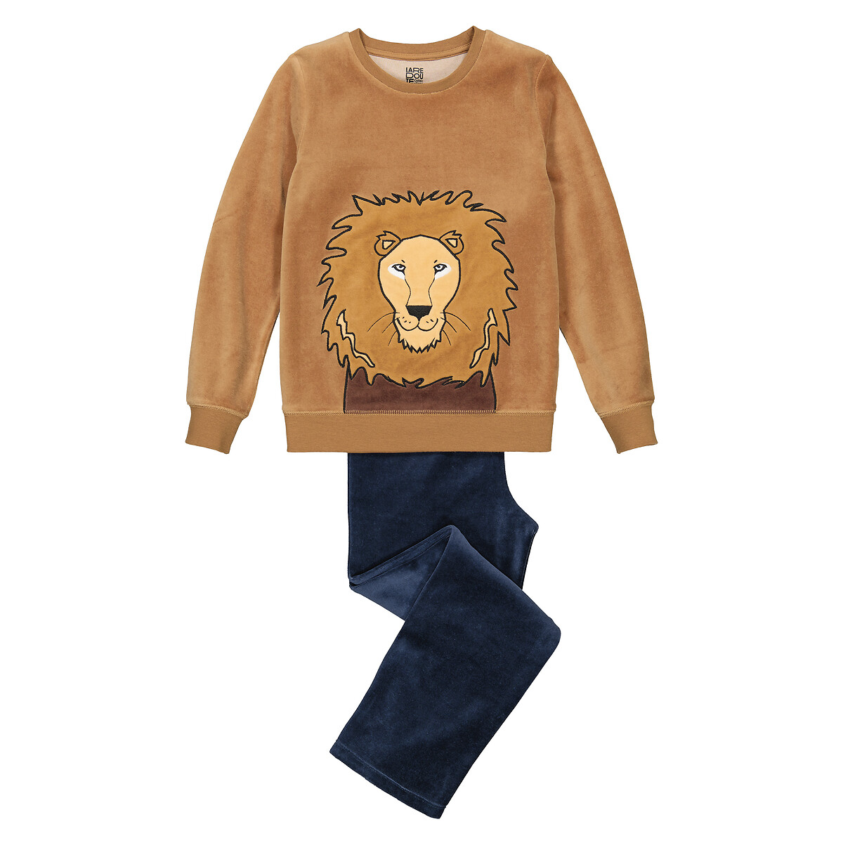 COLEÇÕES LA REDOUTE<br>Pijamas de veludo com motivo de leão