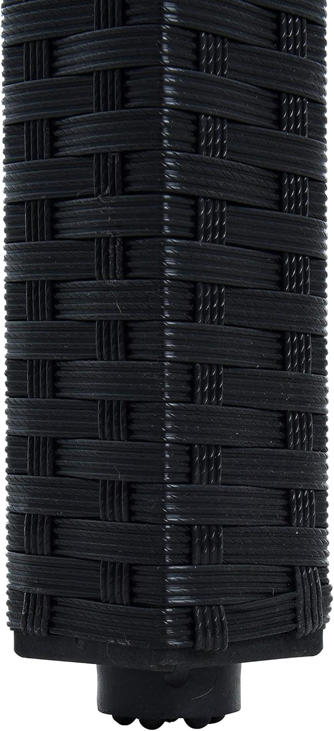 ESTEXO Polyrattan Sitzgruppe Gartenmöbel Set 8 Personen Rattanmöbel Gartenset Rattan Essgruppe Garten-Stühle Garten-Tisch Hocker Sessel mit Kissen (Schwarz)