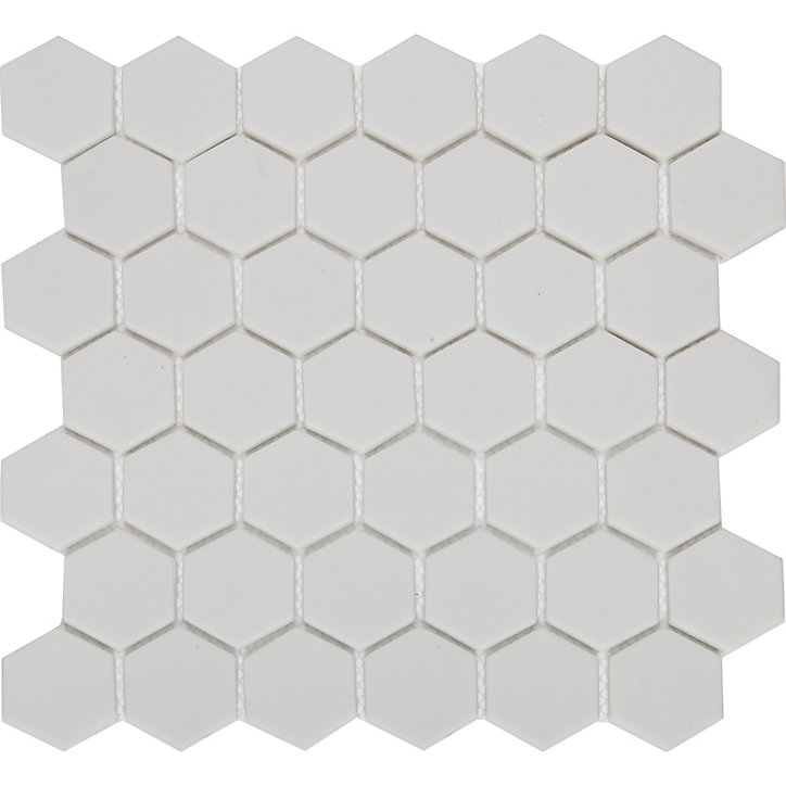Mosaïque blanc 30x30cm Plain GoodHome