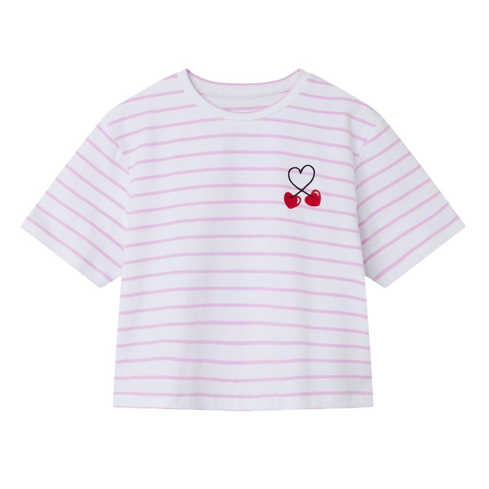Name it T-shirt Rose/Blanc Fille Name it Felissia