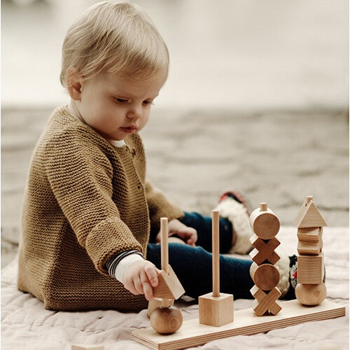 Wooden story stapeltorens XL - naturel
