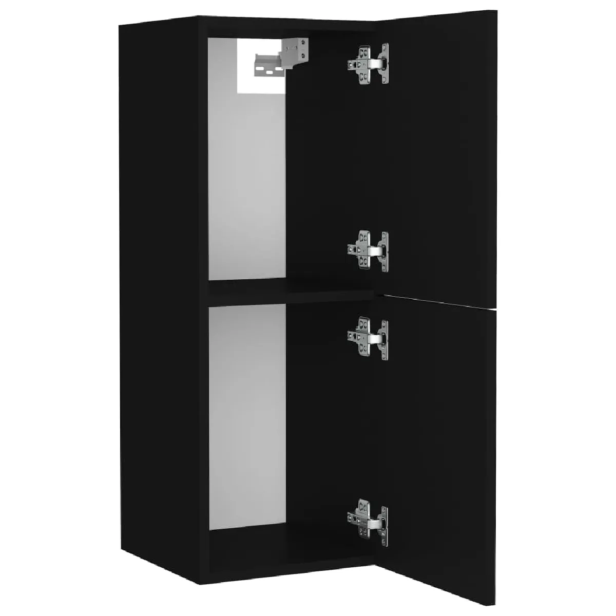VIDAXL Ensemble meubles bain 4 pcs - Noir