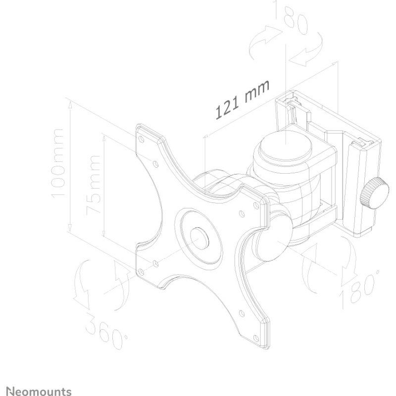 Neomounts FPMA-W250BLACK Support pour écran mural 10-30