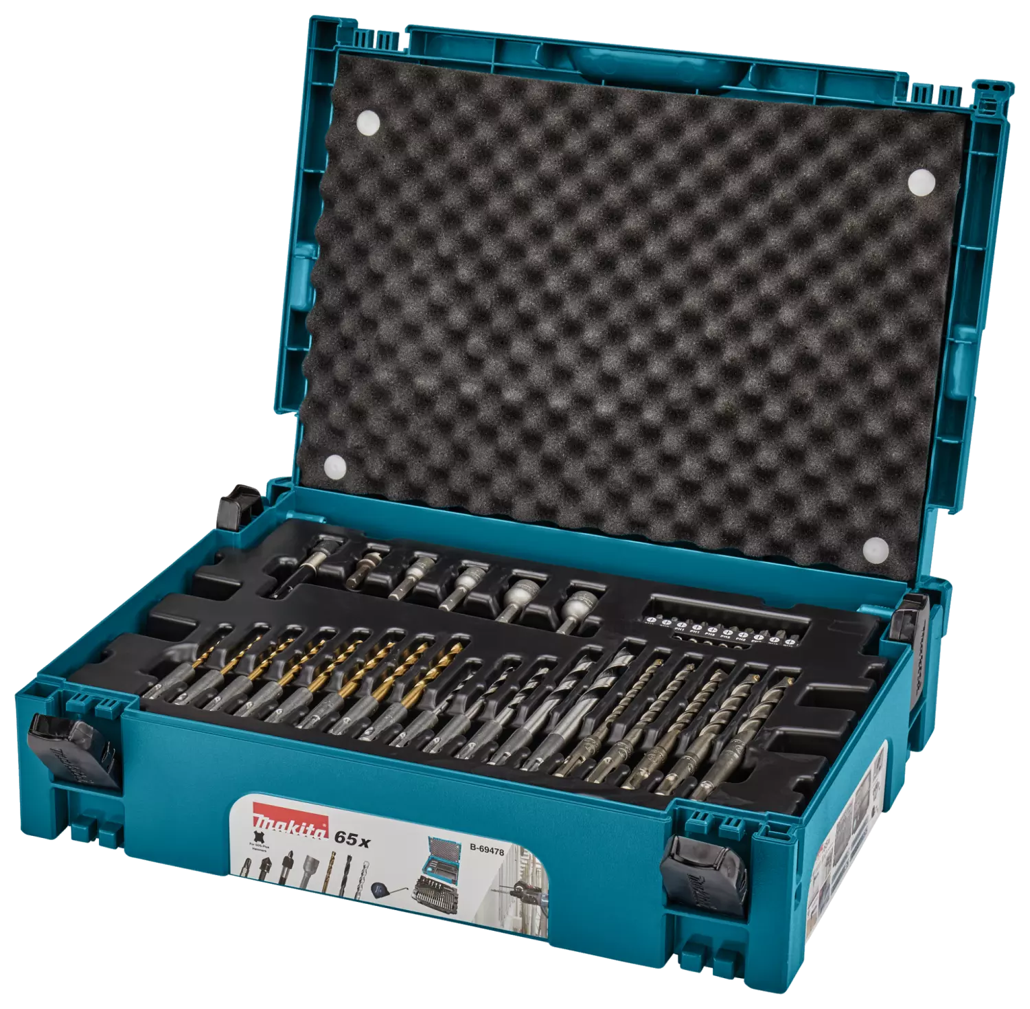 Makita B-69478 65-delige boor-/schroefbitset in Mbox - SDS-Plus