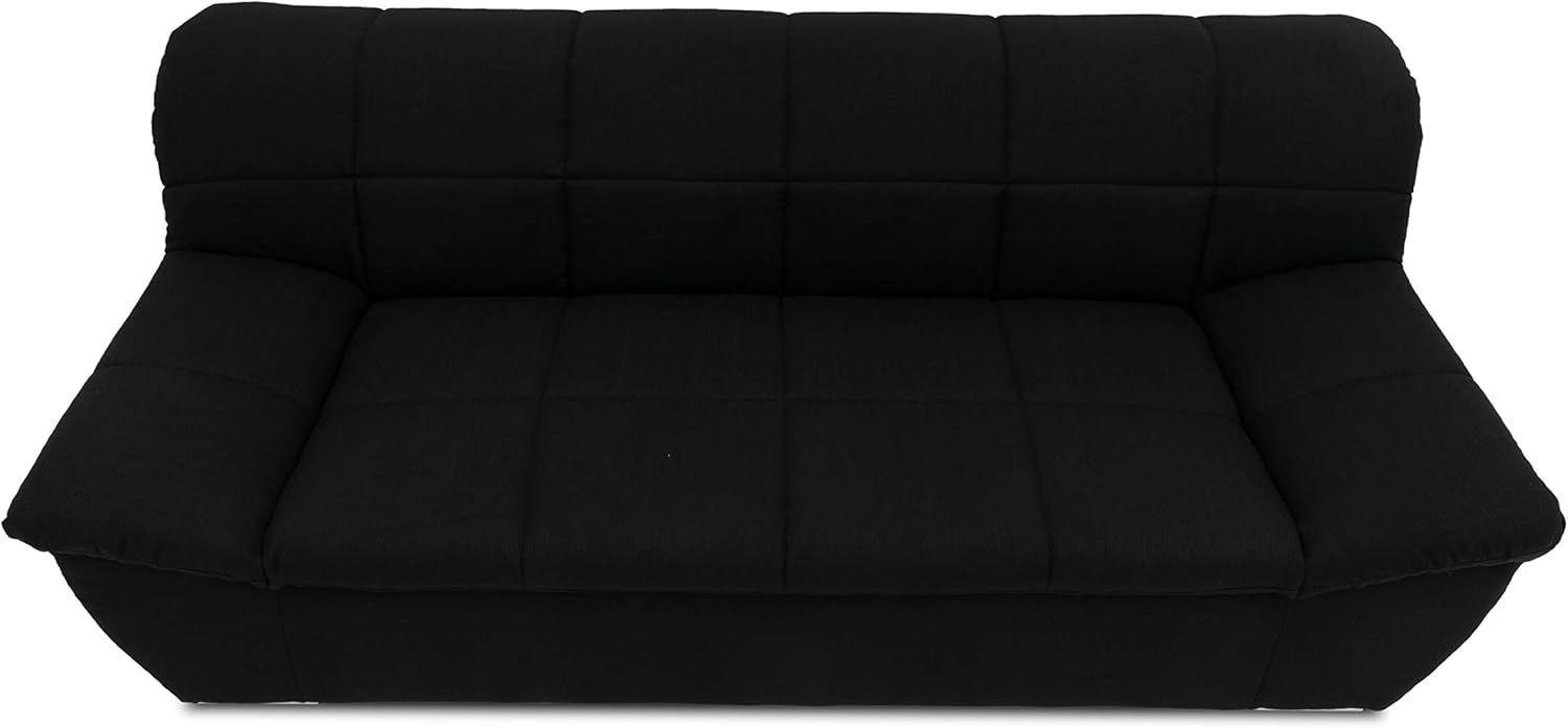 DOMO. collection Sofa Splash, 2 Sitzer, Couch, Polstergarnitur, 211 x 96 x 76 cm (BxTxH), schwarz