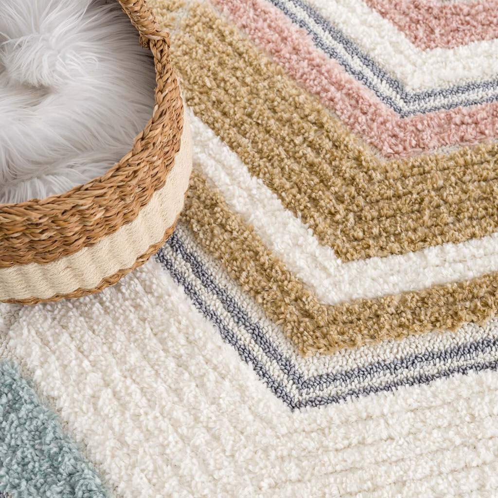 Carpet City Hochflor-Teppich »Focus 3009« rund 20 mm Höhe Boho-Teppich, Hochtief-Muster/ 3D-Effekt, für Wohnzimmer, Schlafzimmer