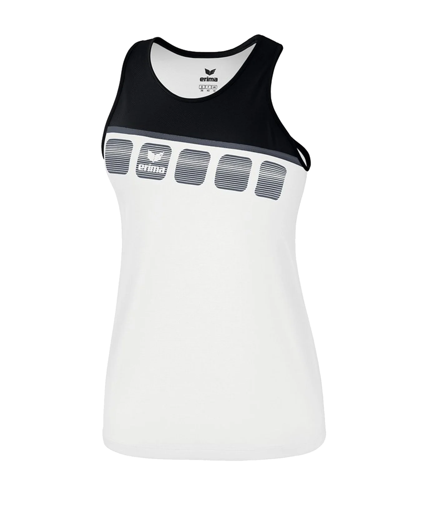 Erima 5-C Tanktop Kids Weiss Schwarz
